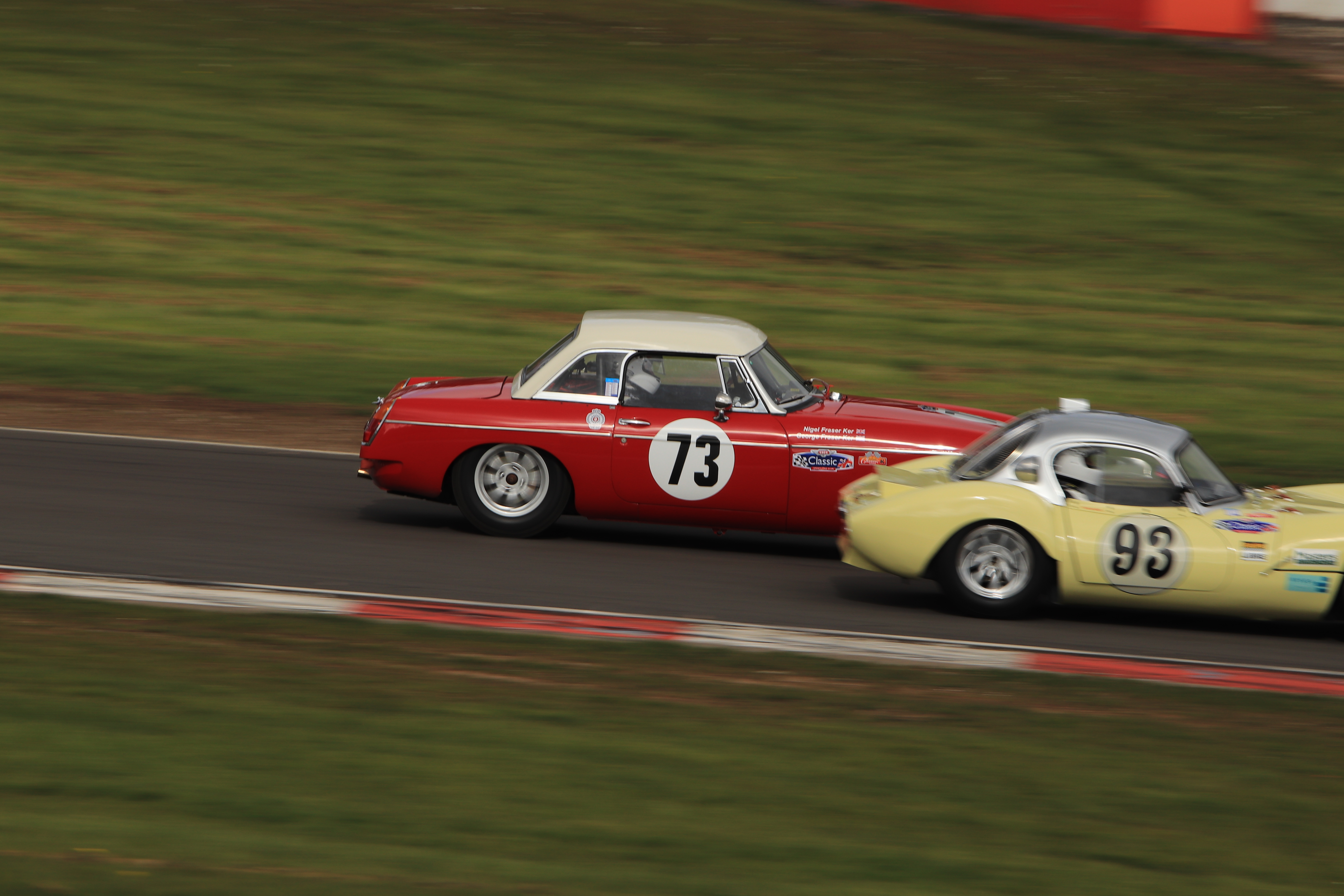 Close detail shot of the race car