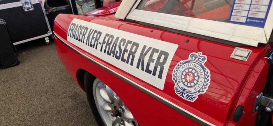 Fraser Ker Motorsport MGB on track